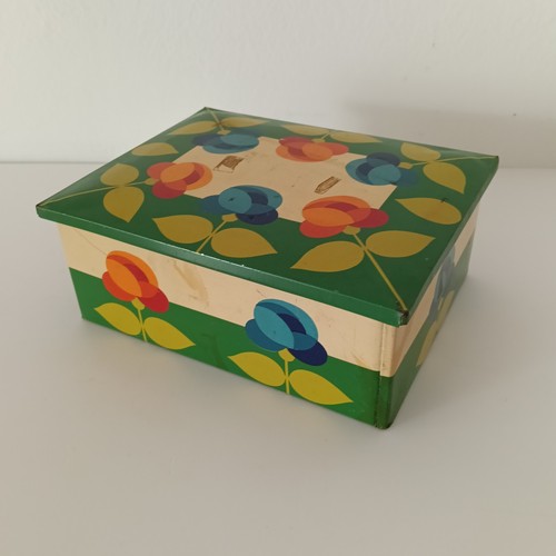 Scatola latta vintage da - vintage,