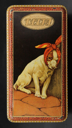 Antica rara scatola latta - antica,