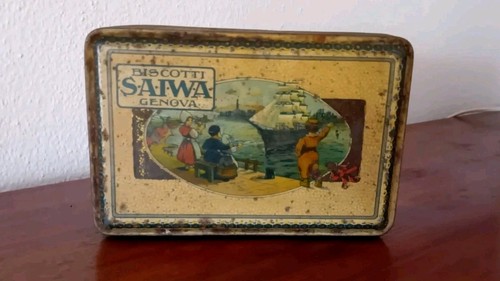Scatola latta biscotti saiwa - scatola,