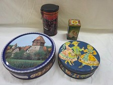 Lotto 4 Scatole Latta Vintage